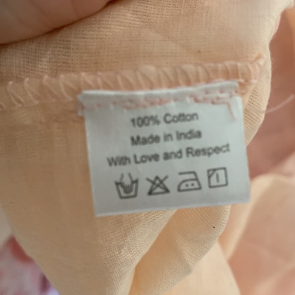 La Plage Breakers Maxi Skirt in Ikat Corals on‎ Gold Lurex size L summer boho - Picture 7 of 13